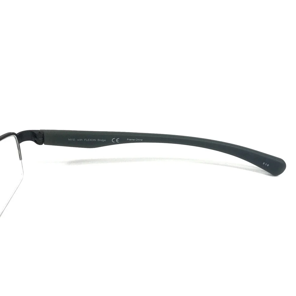 Nike with Flexon Eyeglasses Frames 4634 004 Matte Black Gray Rectangle 49-17-130